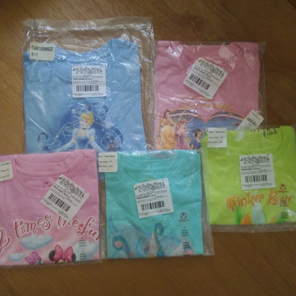 NWT 5 Disney Character Tees